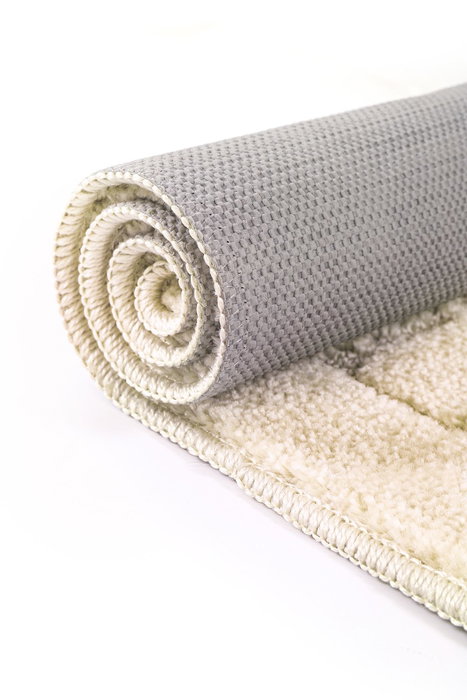 Mijölnir Kareli - Crema - Juego de alfombrillas de baño (2 piezas)